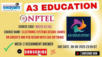 NPTEL Electronic Systems Design: Hands-on Circuits and PCB Design with CAD Software Week 2 Answers