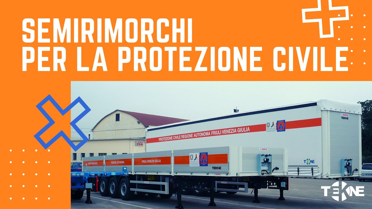 Semirimorchi logistici per la Protezione Civile | Tekne per Regione Autonoma Friuli Venezia Giulia