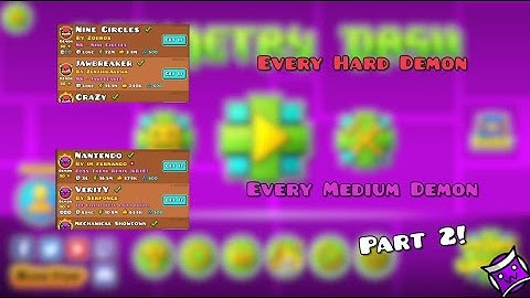 1 Attempt on Every Medium and Hard Demon I