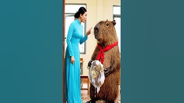 Capy bị cô phạt lau quạt và cái kết #capybara #vuive #giaitri #maimongmo