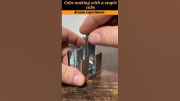 Cube making with a staple cube #youtubeshorts #ytshorts #easyexperimentforkids