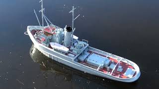 Full RC Royal Navy Admiralty Envoy-class tug first run Guide