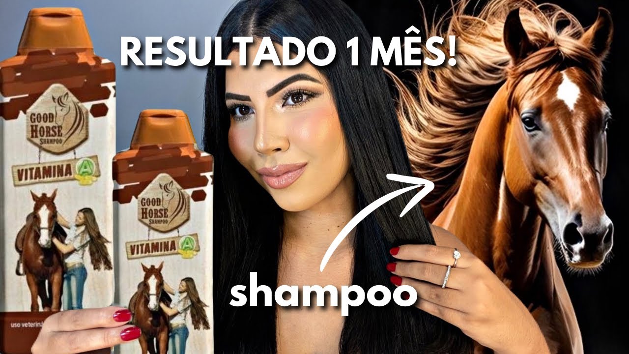 Como Fazer O Cabelo Crescer Usando Shampoo De Cavalo 🐴 Resultado De 1 ...