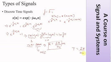 Types of signals CT vs DT periodic vs aperiodic