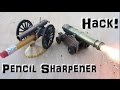 Mini cannon made from pencil sharpener  hack