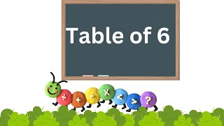 table of 6 || multiplication of 6