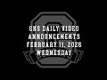 20260211 GHS DV 115 Wednesday