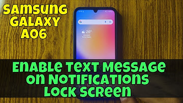 How To Enable Text Message On Notifications Lock Screen Of Samsung Galaxy A06 2025 #latest
