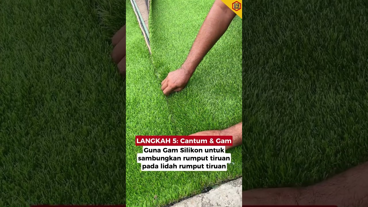Cara pemasangan Rumput Tiruan atas Tanah. Dah boleh DIY sendiri lepas ni! 