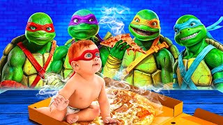 We Were Adopted by TMNT! Teenage Mutant Ninja Turtles in Real Life