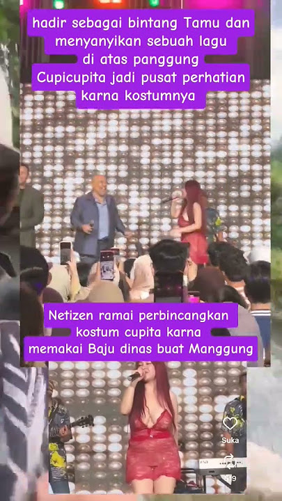 Tampil berani! Cupita pakai kostum mirip lingerie saat manggung #cupicupita #manggung #nyanyi #fyp