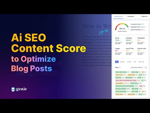 AI SEO Content Score | Measure & Optimize Your Blog Posts using GetGenie AI