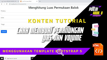 Tutorial Membuat Perhitungan Luas dan Volume Menggunakan Template Bootstrap 5