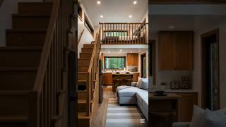 Cozy Tiny House Tour | Warm Wood Design 🏡#tinyhousetour #moderncabin #tinyhomeliving #rusticdesign