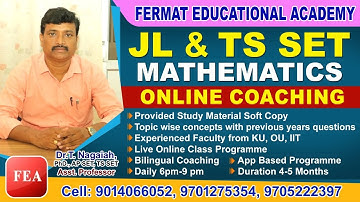 JL MATHEMATICS ONLINE COACHING||TS SET AND CSIR NET|| FERMAT EDUCATIONAL ACADEMY||UNIVERSITY FACULTY