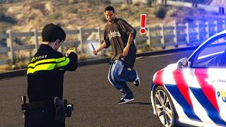 VERWARDE MAN MET MES GETASERD DOOR POLITIE! - GTA 5 LSPDFR #103 (Nederlands) screenshot 3