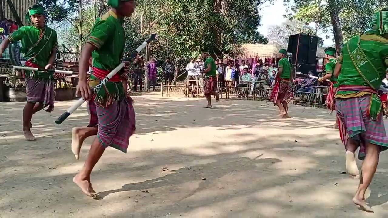 "Dhawa" a Traditional dance of Rabha Tribe.