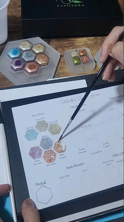 Unboxing and swatching the most amazing shimmery watercolors