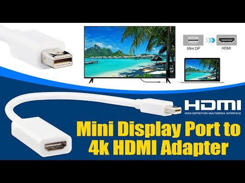 How to Mirror Macbook Air Display to HDMI Display I Mini Displayport to 4k HDMI Adapter