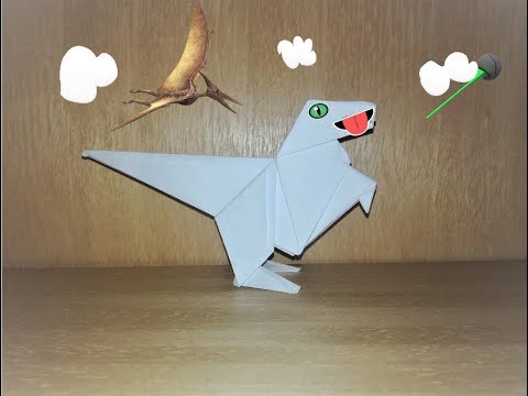 TUTORIAL: Kako napraviti origami DINOSAURUS od papira?! - How to Make an Origami Dinosaur?!