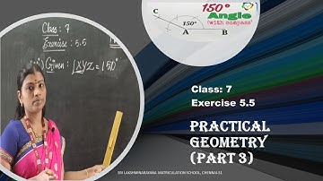 7TH STD MATHS PRACTICAL GEOMETRY | CONSTRUCTION OF 150° | SLN MATRICULATION SCHOOL