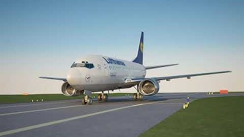 3D Model of Boeing 737 500 lufthansa Review