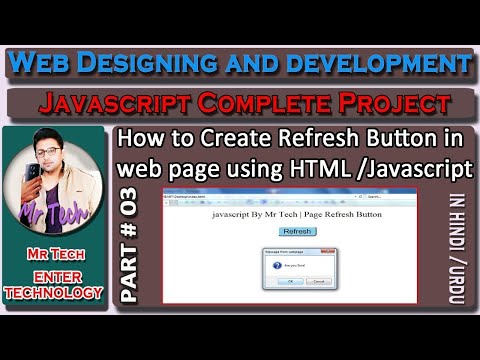 how to make refresh button in html javascript-javascript tutorial for beginners in hindi Mr Tech 001