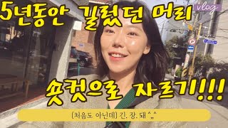 그레로그 GRE LOG #1. [5년동안 길러온 머리 숏컷으로 자르던날!]