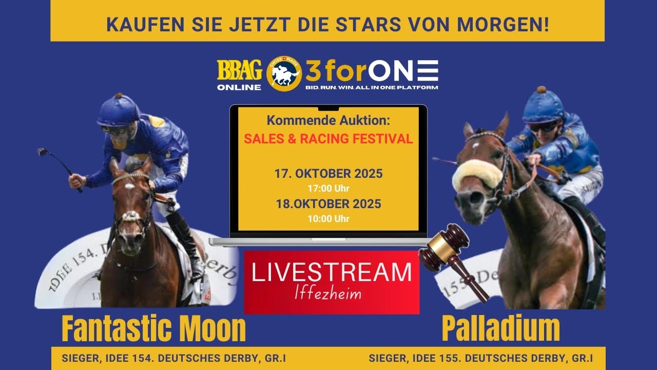 BBAG Sales & Racing Festival 2025 LIVE | Bid Online via 3forONE on bbag.auction