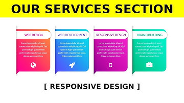 Responsive Our Services Section Using Html, CSS And Bootstrap