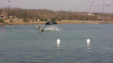 wakeboard crash: Toeside S-bend to blind