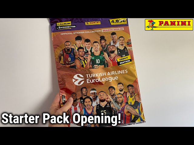 Panini Euroleague 2024/25 – Blister Oficial De 10 Sobres Con 50 Pegatinas, Colección De Baloncesto Con 424 Cromos Incluyendo 72 Especiales