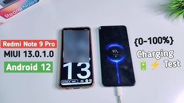 Redmi Note 9 Pro MIUI 13.0.1.0 Android 12 Battery Charging🔋⚡ Test (0-100%) Full Charge 😳