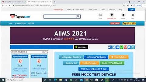 AIIMS 2021 Free Mock Test Series, eBook, Printed Materials, Important Questions, Update Syllabus