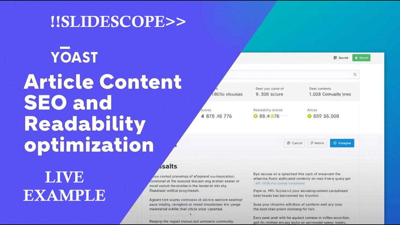Article Content SEO and Readability Optimization with Yoast Plugin - Live Example - 2026