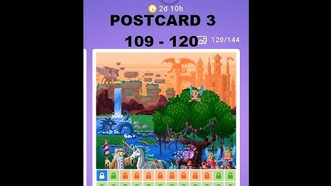 Nonogram Fantastic Voyage 3rd Postcard Level 109-120