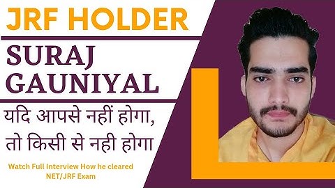 Suraj Gauniyal JRF HOLDER watch full interview #kanadacademy #yoga #india
