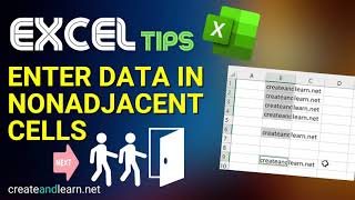 Microsoft Excel: How to enter data or formulas in nonadjacent cells simultaneously