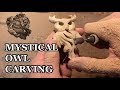 WOOD CARVING | WOODEN OWL PENDANT | MYSTICAL OWL CARVING