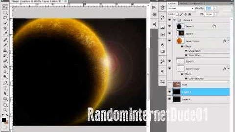 Creating a Realistic Planet in Photoshop (Timelapse)