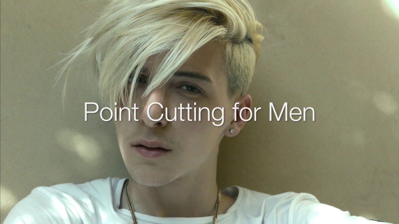 Dry Cut Tutorial by Mika Fowler / Point Cut for Men - YouTube