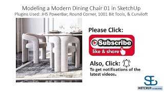 Sketchup Modeling a Modern Dining Chair 01. screenshot 5