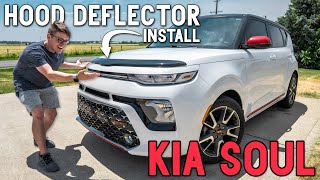How To Install A Bug/Hood Deflector On A 2020 &amp; Newer (Gen 3) Kia Soul!