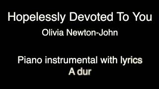 Hopelessly Devoted To You (From “Grease”) - Olivia Newton-John (piano KARAOKE)