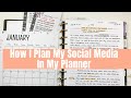 How I Plan My Social Media In My Planner #planmas
