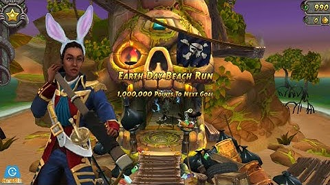 iGameMix🏛EARTH DAY BEACH RUN⎮TEMPLE RUN 2 SIMONE DAVIES COMMODORE👏 HD Gameplay #1053