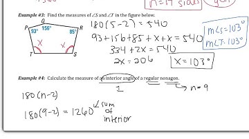 8.1: Find Angle Measures in Polygons