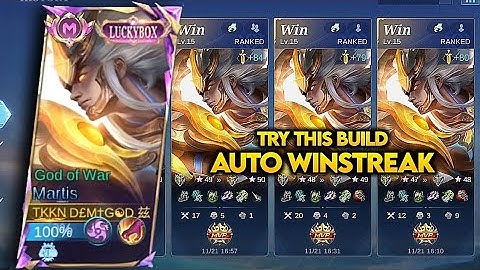 HOW TO RANK UP FASTER USING MARTIS 🔥| BEST RECOMMENDED BUILD & EMBLEM IN 2025! | ROTATION, NO DEATHS