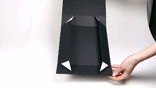 custom matte black foldable gift packaging paper box