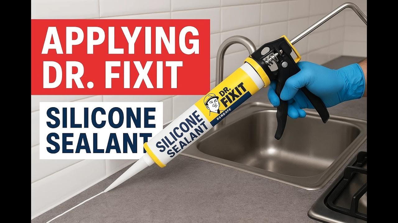 Applying Dr Fixit Silicone Sealant in kitchen Part 2 YouTube